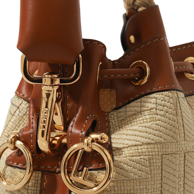 F**di straw ff mini mon tresor bucket bag 8bs010ap4mf1lmm (18*12*10cm)